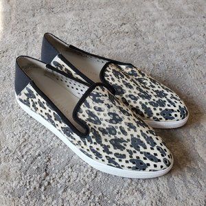 Lori Goldstein Size 7 EU 37 Printed Slip-On Animal Print Leather Loafers Shoes
